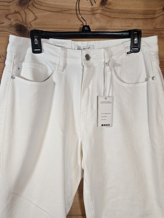 Judy Blue Denim - Judy Blue Jeans Womens 14W White Lila Split Hem Bootcut Denim Stretch NWT 32x31